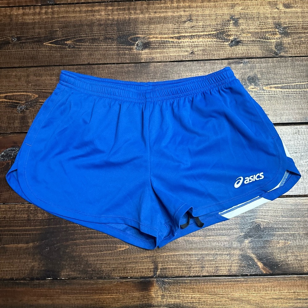 Asics Blue Athletic Shorts Lightweight Moisture-Wicking